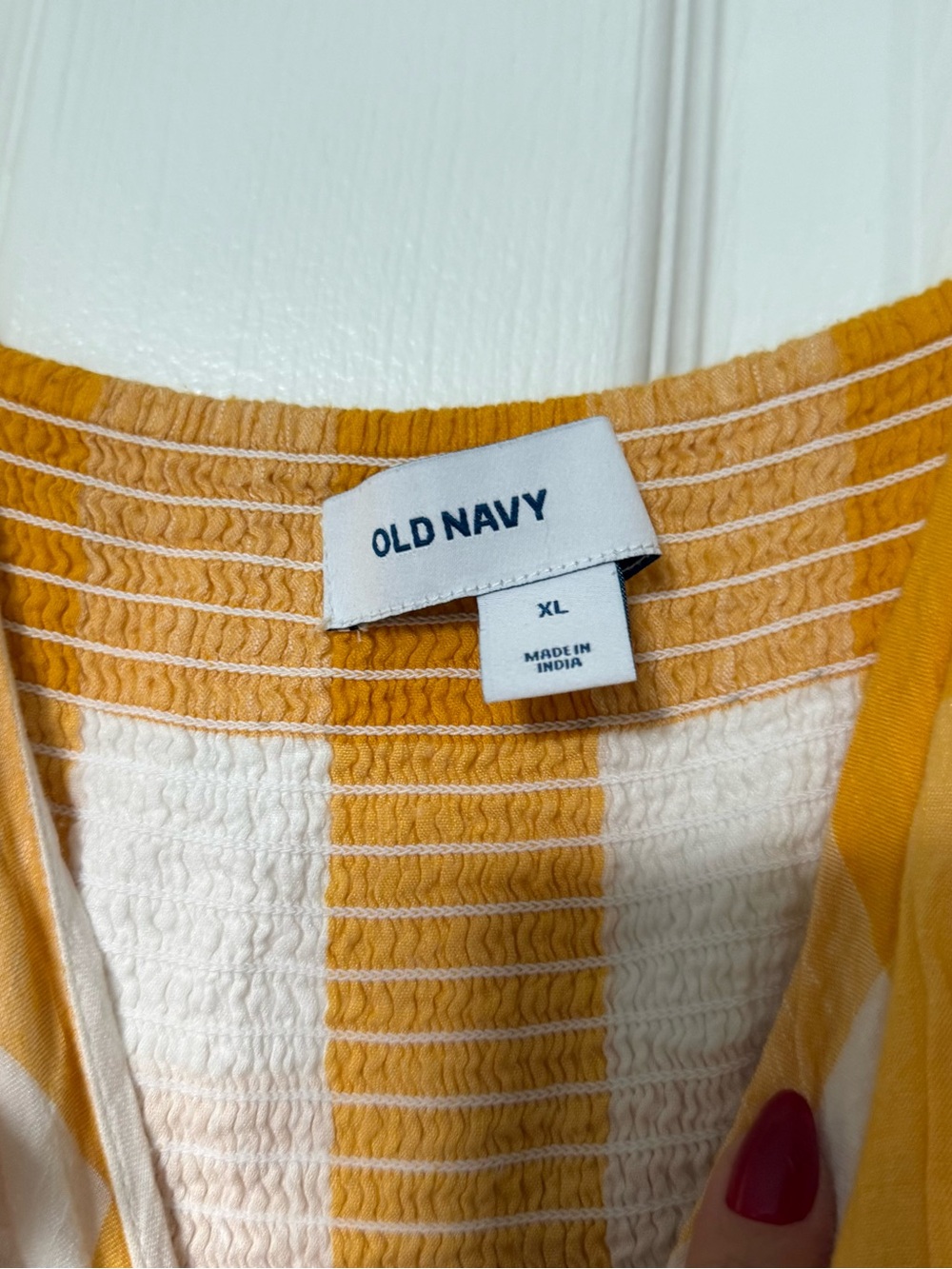 Old Navy Yellow Gingham Midi Sundress - Picture 7 of 7